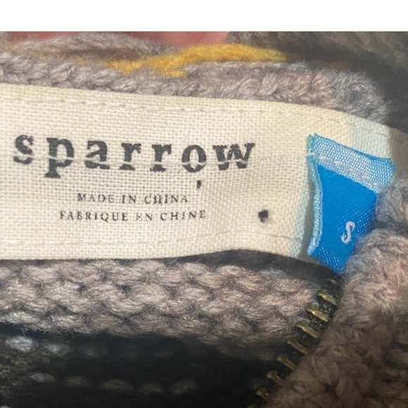 Anthropologie X Sparrow Fairisle Hooded Sweater Size S - Picture 8 of 10